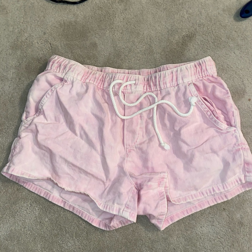 pink beach shorts